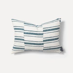 Linen stripe designer lumbar pillow lindye Galloway studio mcgee